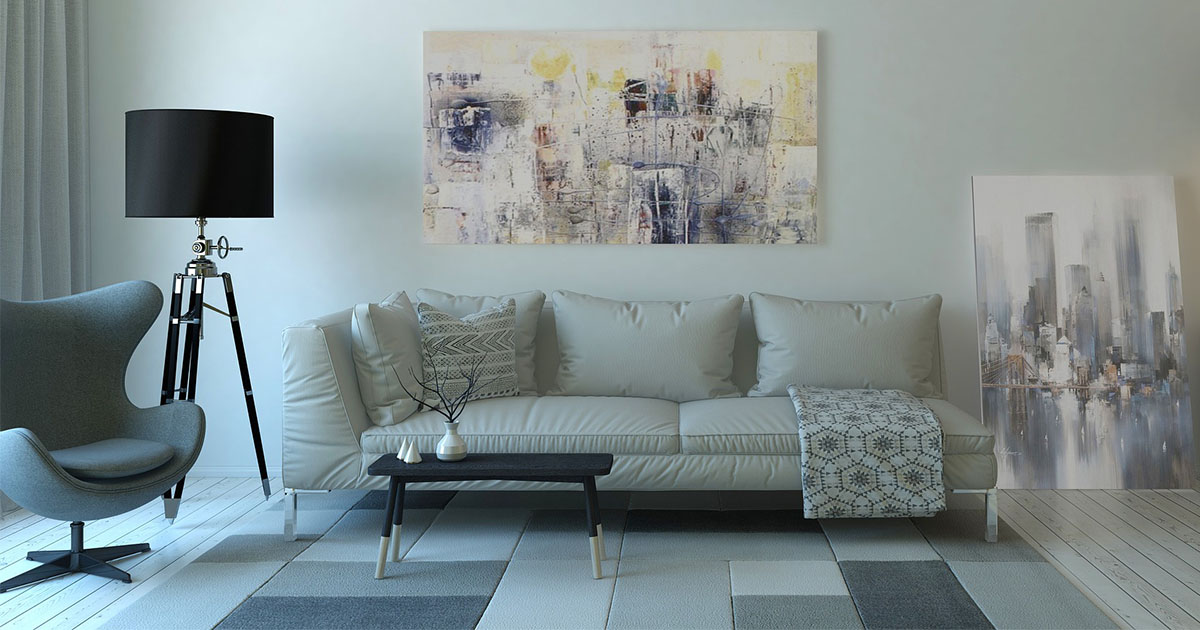 Stock image of living room furniture